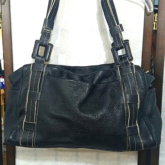 Del Conte black pebbled leather satchel - Picture 2 of 13